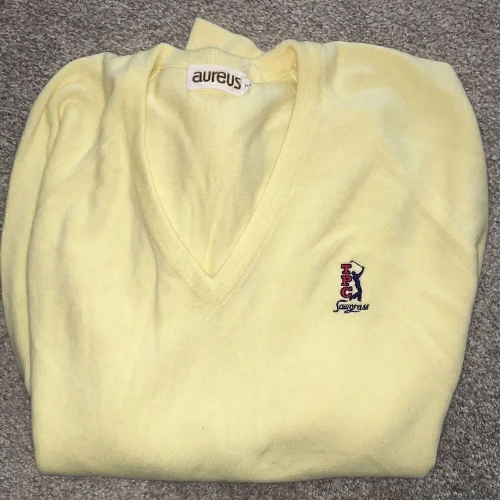 Vintage Aureus TPC Championship Sawgrass Yellow sweater sweatshirt retro style